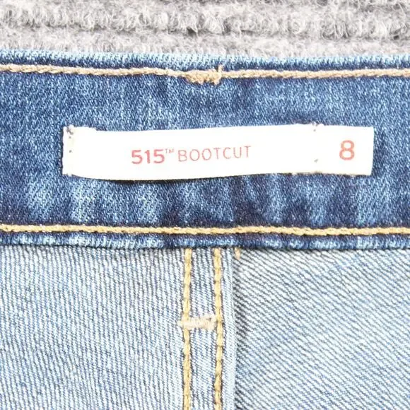 Levi’s 515 Bootcut Jeans Women’s 8S W29 L30 Medium Wash Stretch Denim - Picture 5 of 10
